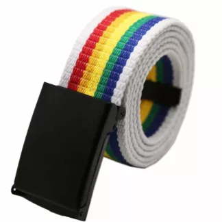 Rainbow Canvas Belt
