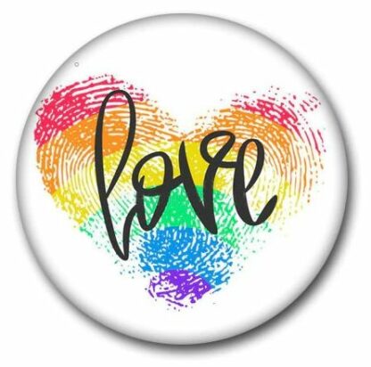 Love Rainbow Fingerprint Badge