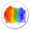 Rainbow Pride Watercolour Badge