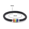 Rainbow Braided Leather Bracelet - Image 4
