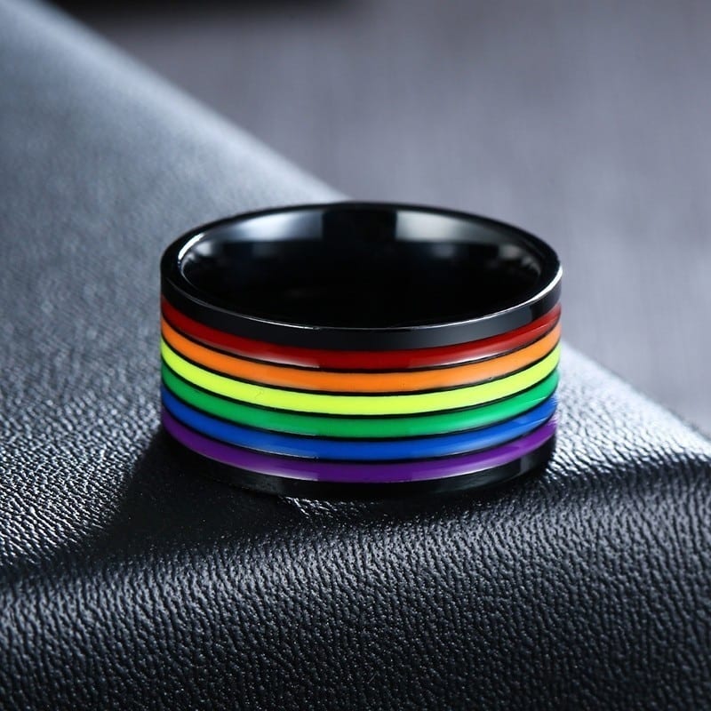 gay pride rings size 15
