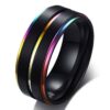 Multicoloured Stainless Steel Enamel Ring