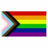 90cm by 150cm Rainbow Progress Pride Flag