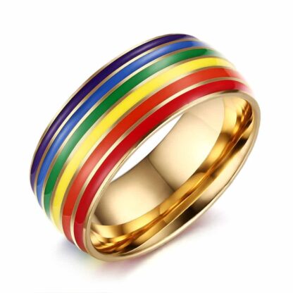 Gold Coloured Rainbow Ring