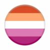 lesbian pride 5 colour sunset badge