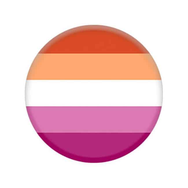 Lesbian Flag 5 Colour Sunset Badge ⋆ Pride Shop Nz 