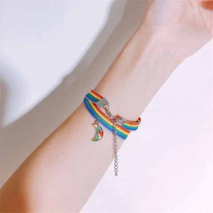 Rainbow Bracelet With Moon