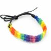 Rainbow Braided String Bracelet