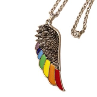 Rainbow Pride Angel Wing Necklace