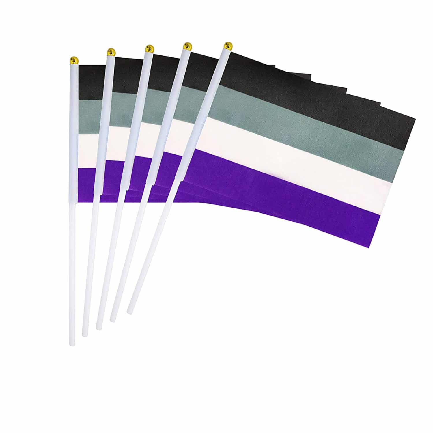 5 Asexual Pride Hand Flags