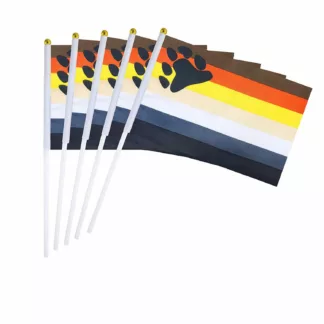 5 Bear Pride Hand Flags