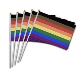 5 Philadelphia Eight Colour Pride Hand Flags