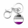 Asexual pride key chain