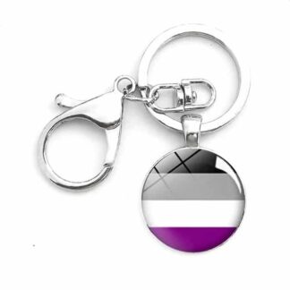 Asexual pride key chain
