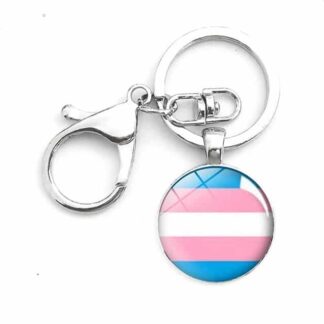 Trans pride key chain