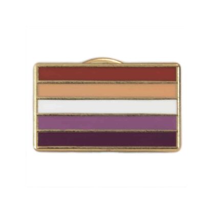 5 colour lesbian sunset pin