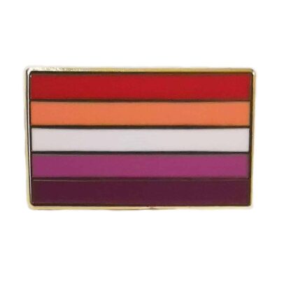 5 Colour Sunset Lesbian Pride Pin ⋆ Pride Shop NZ
