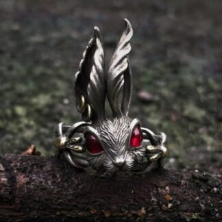 Coloured Owl Eyes Ring - red