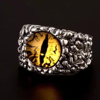 evil eye ring - yellow