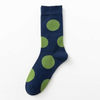 Green Dot Navy Socks