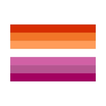 7 Stripe Lesbian Sunset Pride Flag