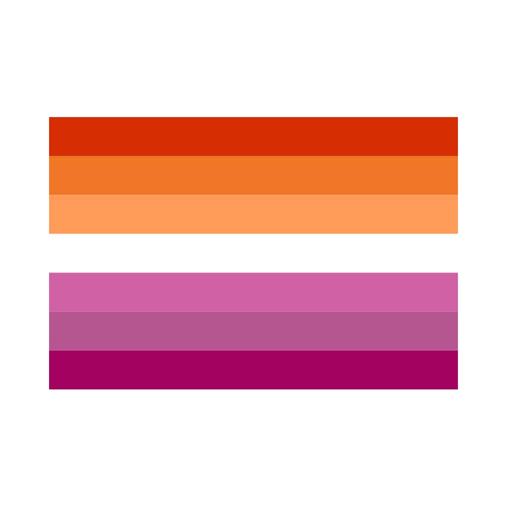 7 Stripe Lesbian Sunset Pride Flag