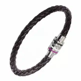 Asexual Flag Braided Bracelet