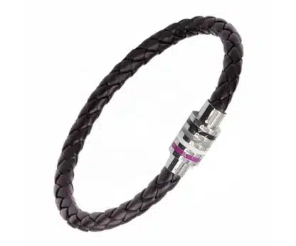 Asexual Flag Braided Bracelet