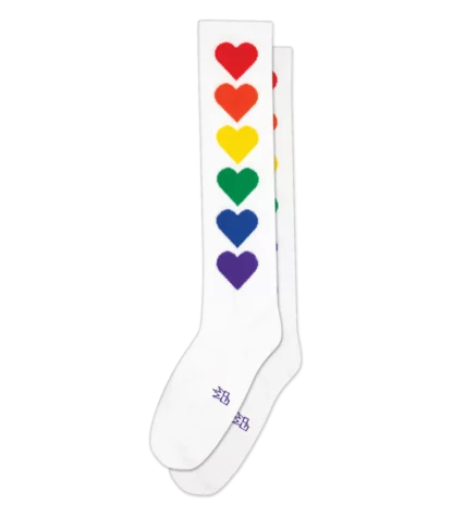 Rainbow Hearts Sock