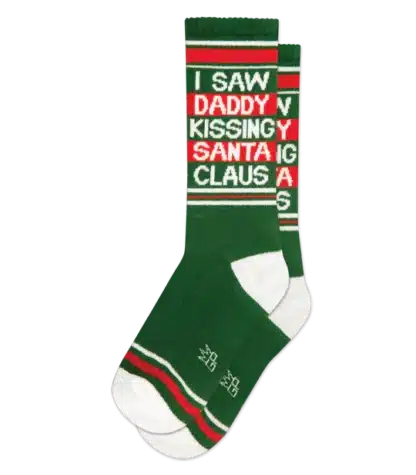 I Saw Daddy Kissing Santa Claus Sock