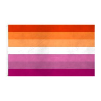 7 Stripe Lesbian Sunset Pride Flag