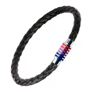 Bisexual Flag Braided Bracelet