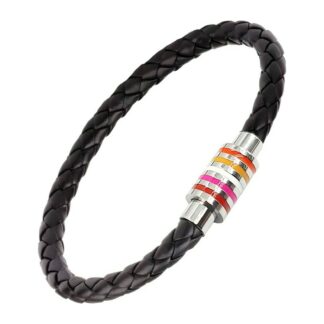 Lesbian Flag Braided Bracelet