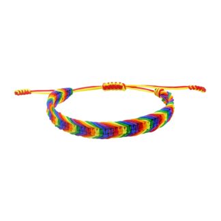 Rainbow Braided String Bracelet