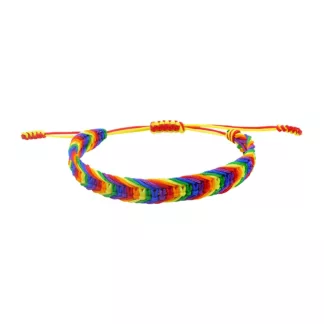 Rainbow Braided String Bracelet