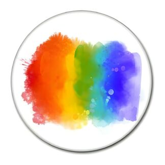 Rainbow Pride Watercolour Badge