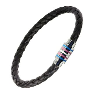 Trans Flag Braided Bracelet