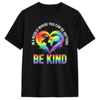 Be Kind Tee, black unisex t-shirt