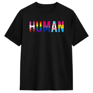 Human Tee, black unisex t-shirt