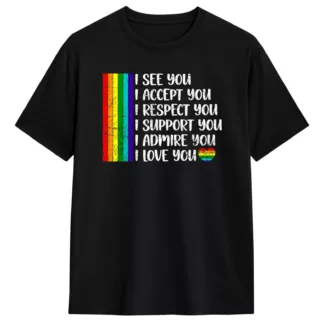 I See You Tee, black unisex t-shirt