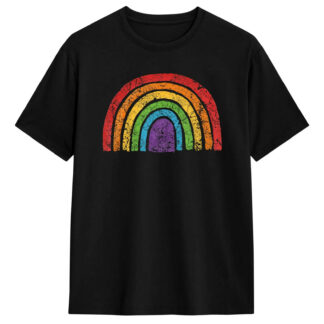 Rainbow Arch Tee, black unisex t-shirt